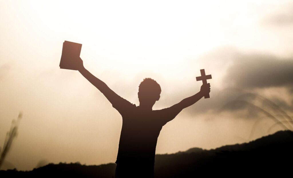 Christian walking by faith and trusting God's guidance.