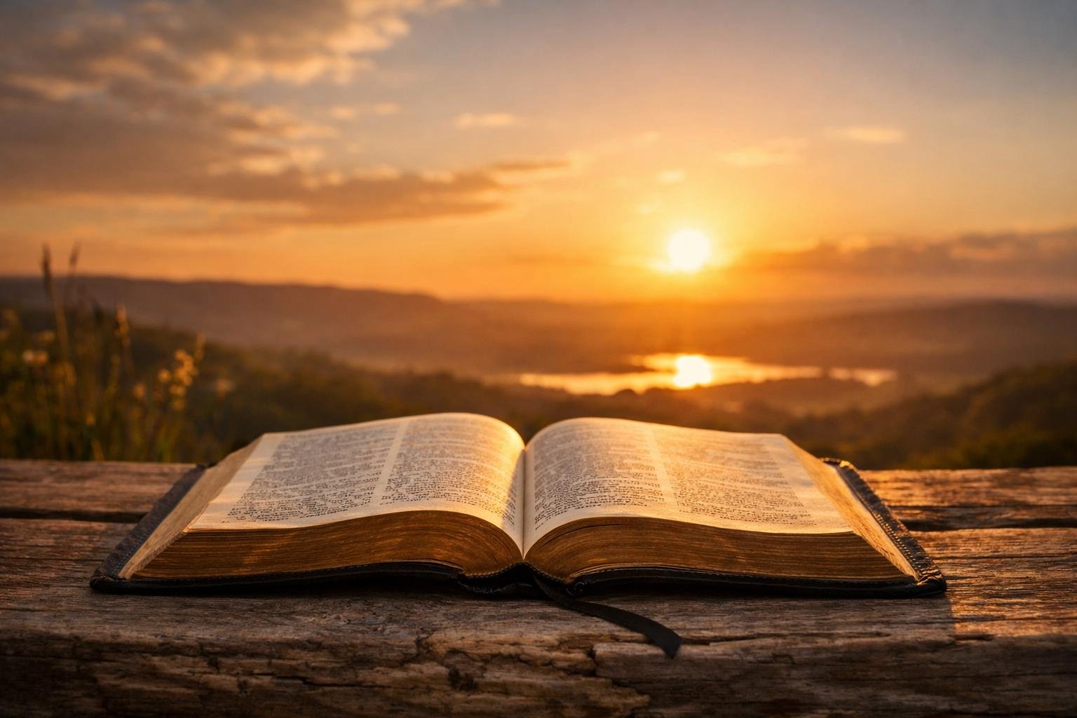 Open Bible representing Bible teachings for spiritual growth and Christian faith.
