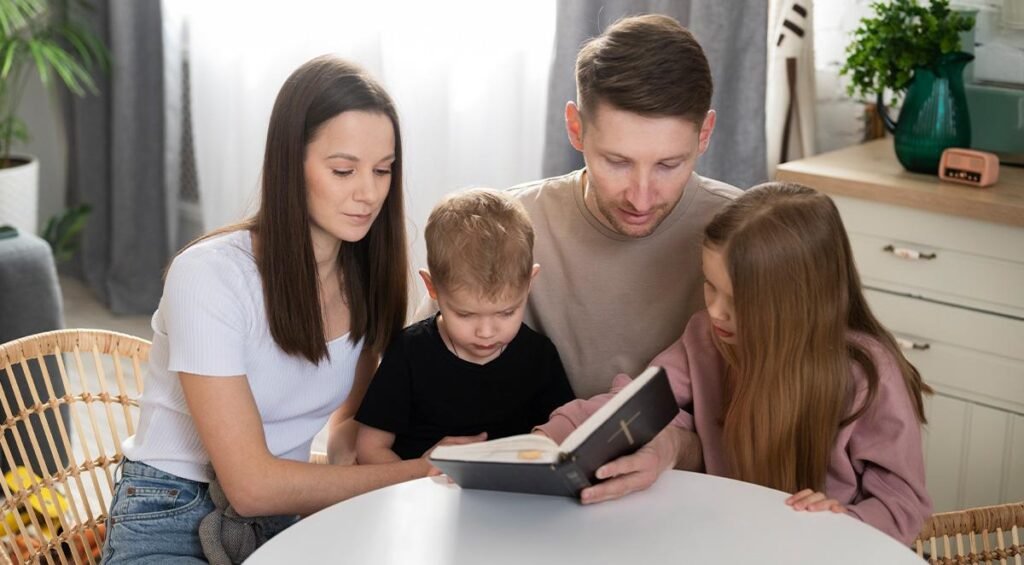 Raising godly children through Bible study and family faith