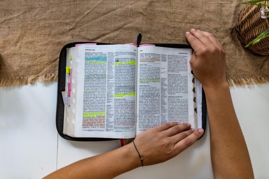 Christian reading the Bible to discover God's promises